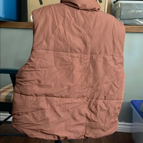 Rust Puffer Vest - Picture 2 of 3